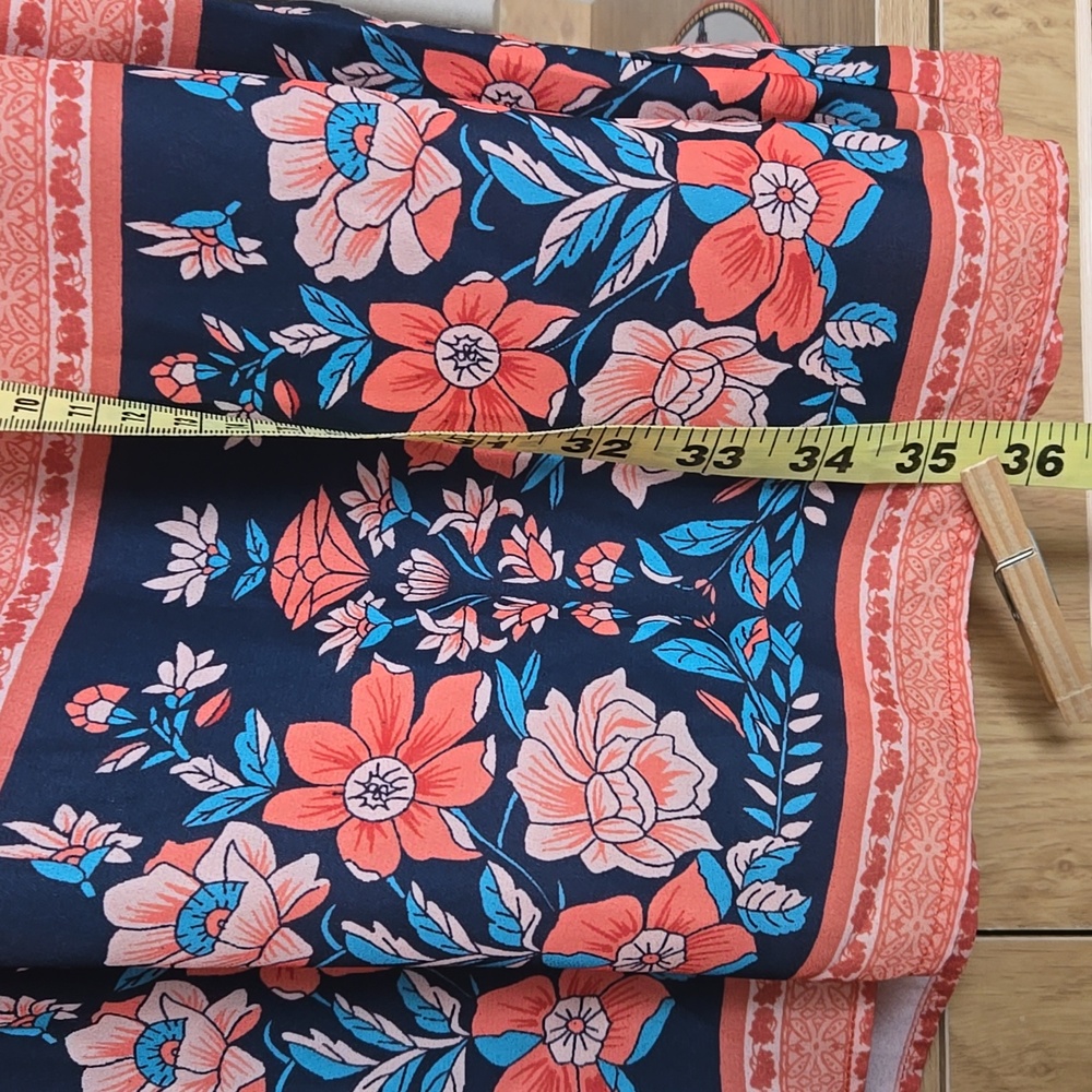 Cezele Womens Boho Floral Vneck Midi Dress Country Western Festival Tunic Small - Picture 3 of 16